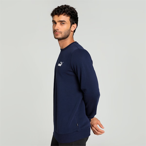 Small Logo TR Men's Crew-Neck Sweatshirt, PUMA Navy, extralarge-IND