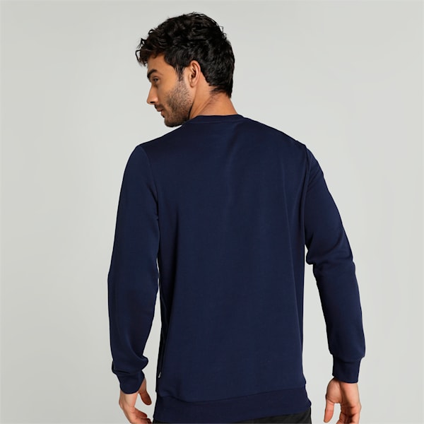 Small Logo TR Men's Crew-Neck Sweatshirt, PUMA Navy, extralarge-IND