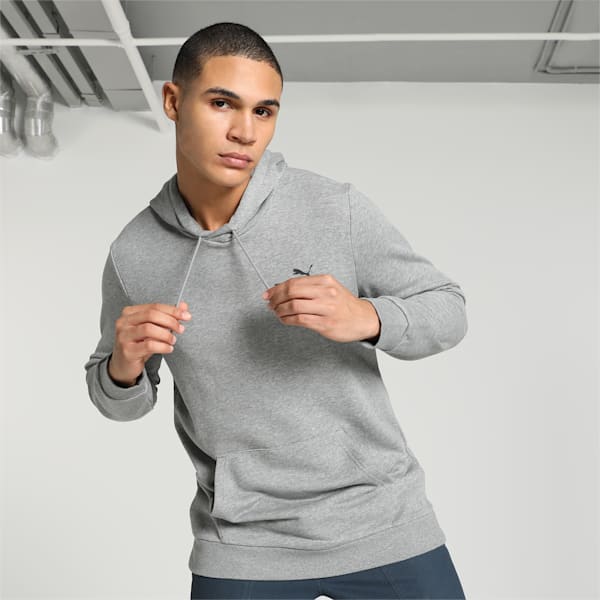 Small Logo TR Men's Hoodie, Medium Gray Heather, extralarge-IND