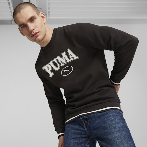 PUMA Squad Crew FL Sweatshirt, PUMA Black, extralarge-IND