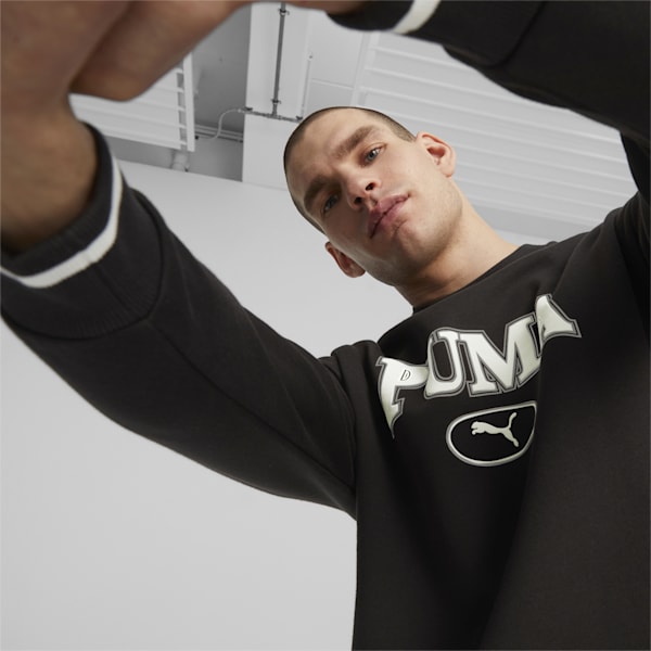 PUMA Squad Crew FL Sweatshirt, PUMA Black, extralarge-IND