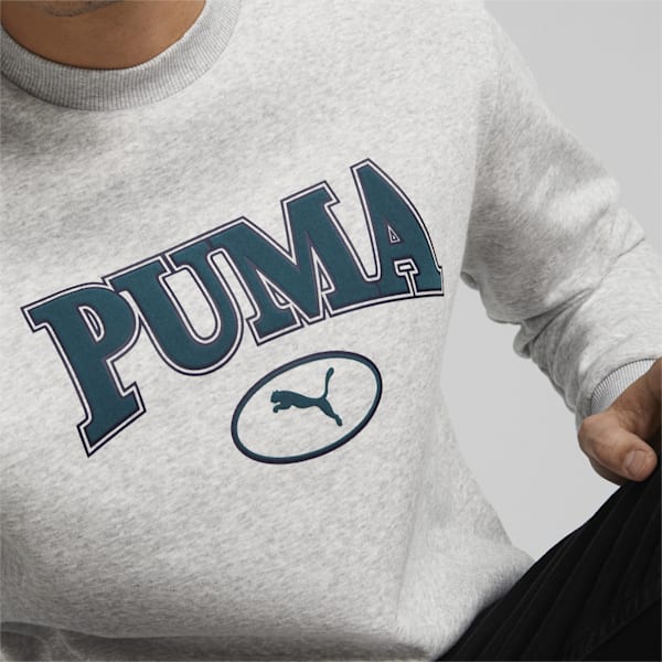 PUMA Squad Crew FL Sweatshirt, Light Gray Heather, extralarge-IND