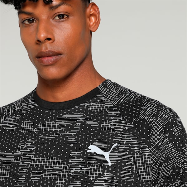 EVOSTRIPE Printed Men's T-shirt, PUMA Black, extralarge-IND