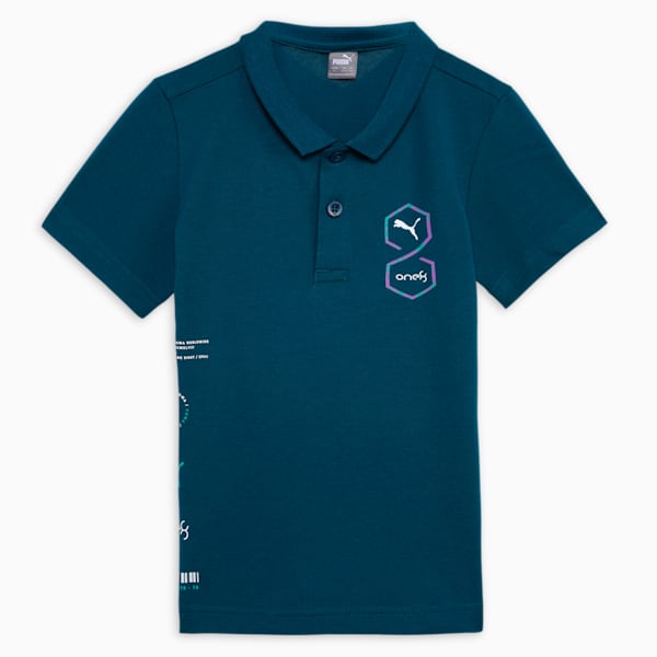 PUMA x one8 Core Boy's Polo, Ocean Tropic, extralarge-IND