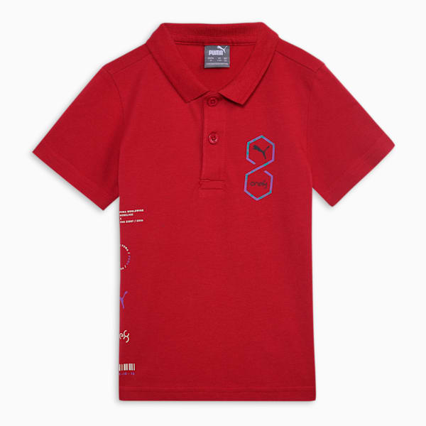 PUMA x one8 Core Boy's Polo, Club Red, extralarge-IND
