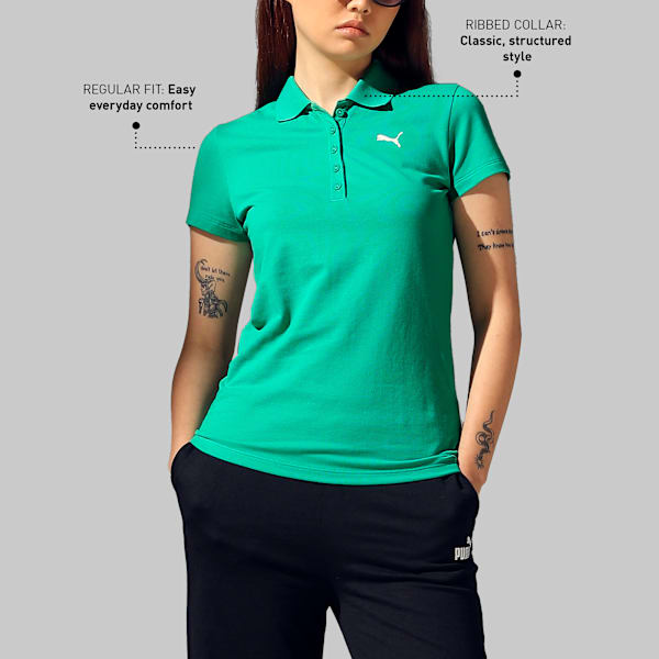 Women's Polo T-shirt, Jade Frost, extralarge-IND