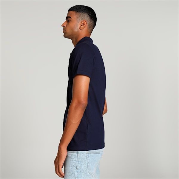 Men's Slim Fit Polo T-shirt, PUMA Navy, extralarge-IND