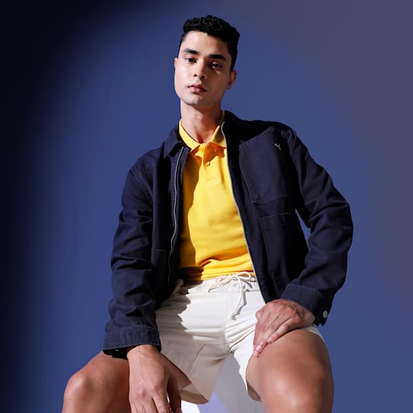 Men's Slim Fit Polo T-shirt, Mustard Seed, extralarge-IND