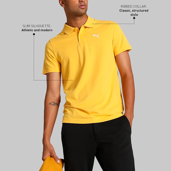 Men's Slim Fit Polo T-shirt, Mustard Seed, extralarge-IND