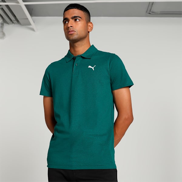 Men's Slim Fit Polo T-shirt, Malachite, extralarge-IND