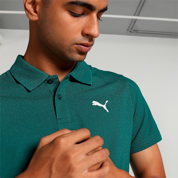 Men's Slim Fit Polo T-shirt, Malachite, extralarge-IND