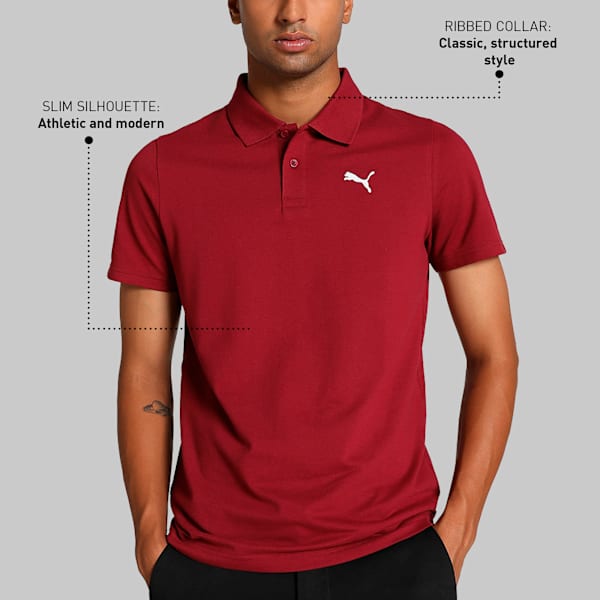 Men's Slim Fit Polo T-shirt, Team Regal Red, extralarge-IND