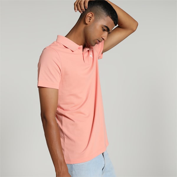 Men's Slim Fit Polo T-shirt, Poppy Pink, extralarge-IND