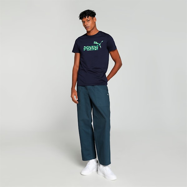 Men's Camo Graphic Slim Fit T-shirt, PUMA Navy, extralarge-IND