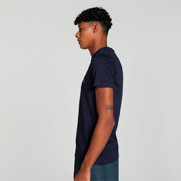 Men's Camo Graphic Slim Fit T-shirt, PUMA Navy, extralarge-IND