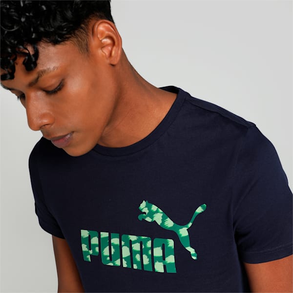 Men's Camo Graphic Slim Fit T-shirt, PUMA Navy, extralarge-IND