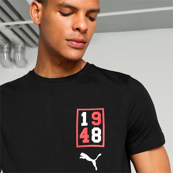 Men's Logo Graphic Slim Fit T-shirt, PUMA Black, extralarge-IND