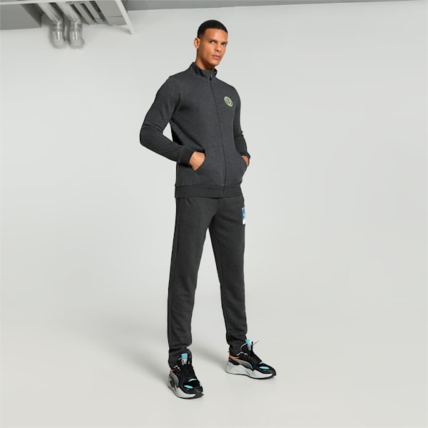 Men's Varsity Graphic Full-Zip Sweat Jacket, Dark Gray Heather, extralarge-IND