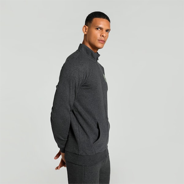 Men's Varsity Graphic Full-Zip Sweat Jacket, Dark Gray Heather, extralarge-IND