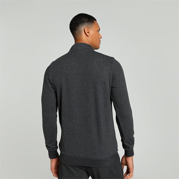 Men's Varsity Graphic Full-Zip Sweat Jacket, Dark Gray Heather, extralarge-IND