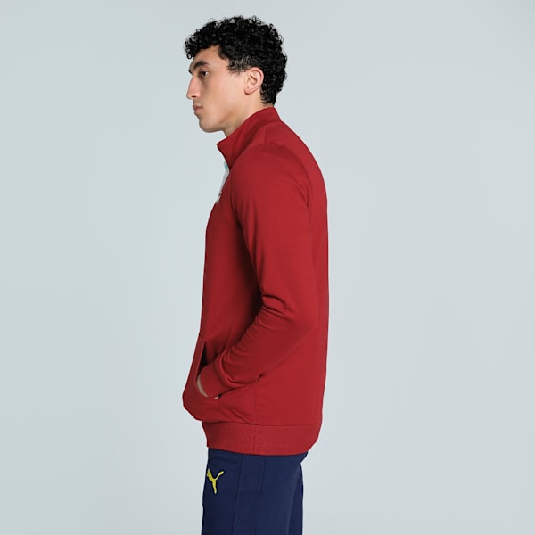 Men's Graphic Full Zip Slim Fit Jacket, Intense Red, extralarge-IND