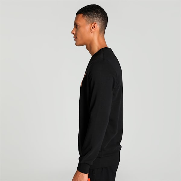 Men's Graphic Crew-Neck Sweatshirt, PUMA Black, extralarge-IND