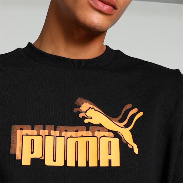 Men's Graphic Crew-Neck Sweatshirt, PUMA Black, extralarge-IND