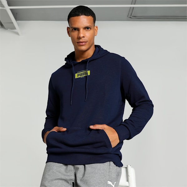 Men's Varsity Graphic Hoodie, PUMA Navy, extralarge-IND