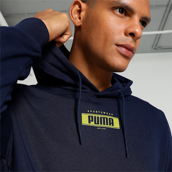 Men's Varsity Graphic Hoodie, PUMA Navy, extralarge-IND