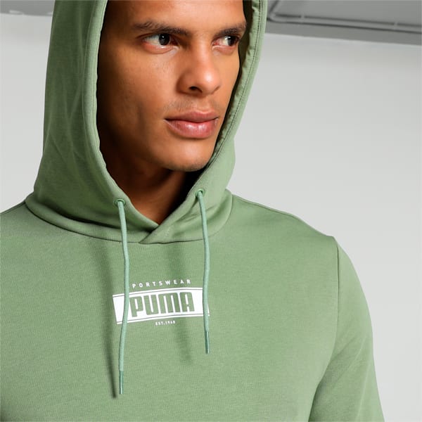 Men's Varsity Graphic Hoodie, Dusty Green, extralarge-IND