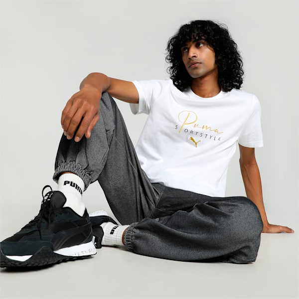 Classics Men's Embroidered Slim Fit Tee, PUMA White, extralarge-IND