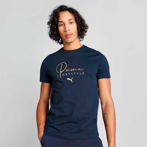 Classics Men's Embroidered Slim Fit Tee, Club Navy, extralarge-IND