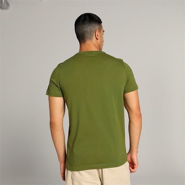 Classics Men's Embroidered Slim Fit Tee, Olive Green, extralarge-IND