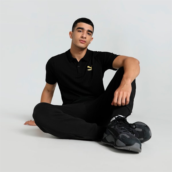 Classics Men's Rib Polo, PUMA Black, extralarge-IND