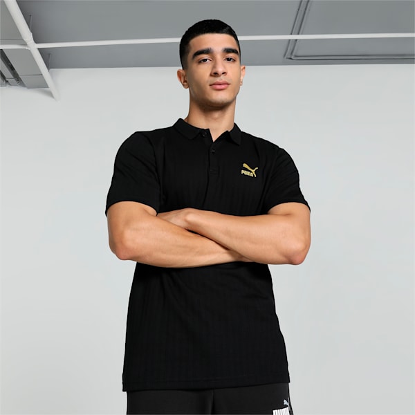 Classics Men's Rib Polo, PUMA Black, extralarge-IND