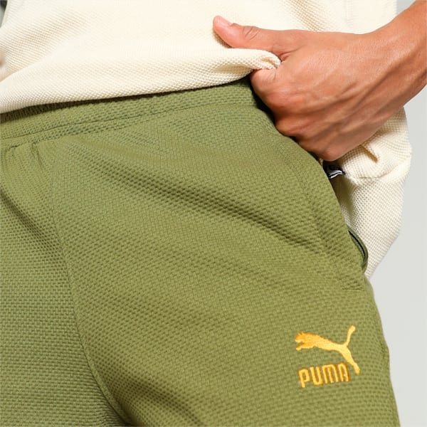 Men's Classics Elevated Slim Fit Shorts, Olive Green, extralarge-IND