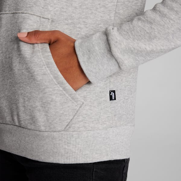 Sudadera con capucha Essentials con logotipo grande de gato para mujer, Light Gray Heather, extralarge