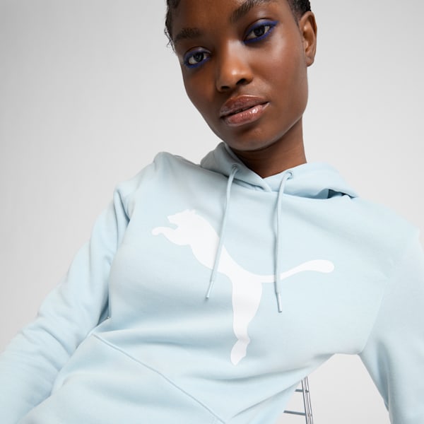 Essentials Big Cat Logo Women's Hoodie, Frosted Dew, extralarge