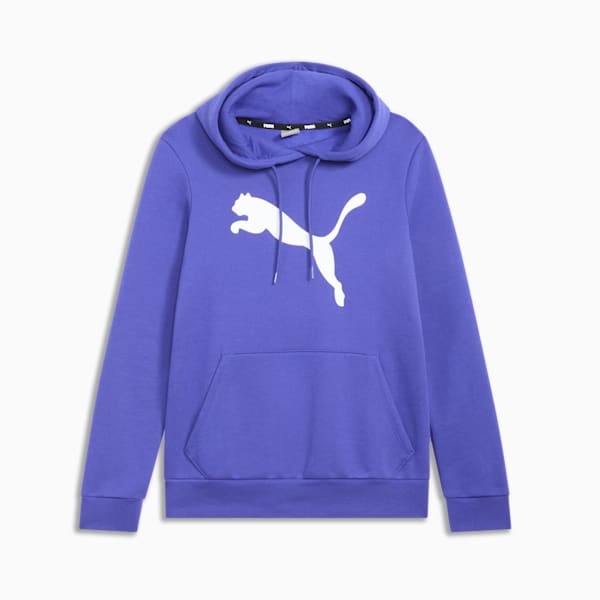 Sudadera con capucha Essentials con logotipo grande de gato para mujer, Lapis Lazuli, extralarge