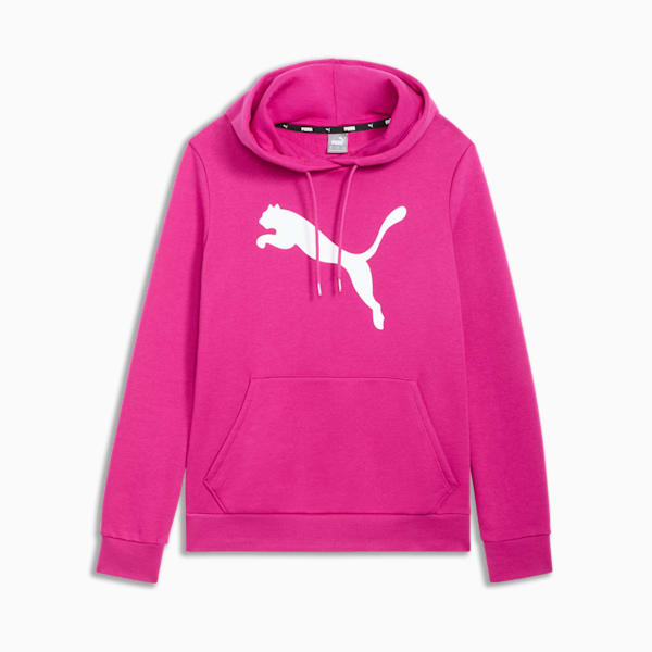 Essentials Big Cat Logo Women's Hoodie, Magenta Gleam, extralarge