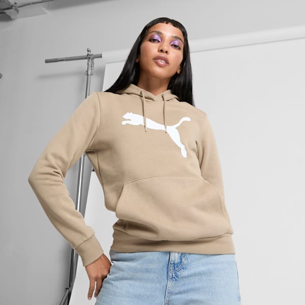 Sudadera con capucha Essentials con logotipo grande de gato para mujer, Oak Branch, extralarge