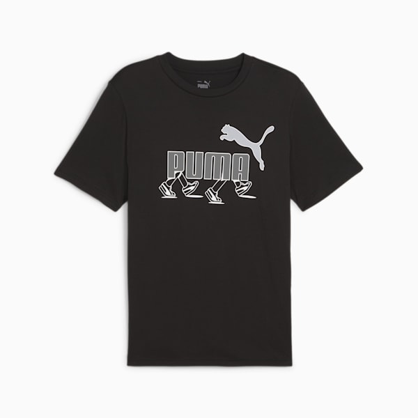 メンズ グラフィックス スニーカー 半袖 Tシャツ, PUMA Black, extralarge-JPN