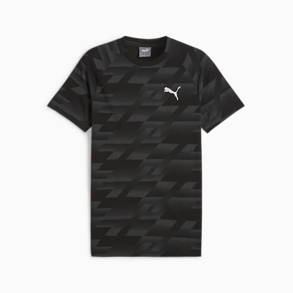 メンズ エヴォストライプ AOP 半袖 Tシャツ, PUMA Black, extralarge-JPN