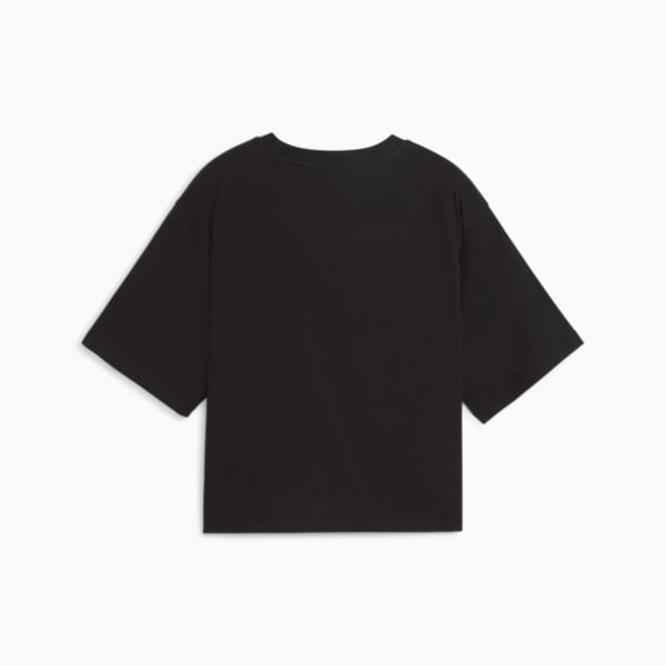 ウィメンズ ESS+ ブロッサム グラフィック 半袖 Tシャツ, PUMA Black, extralarge-JPN