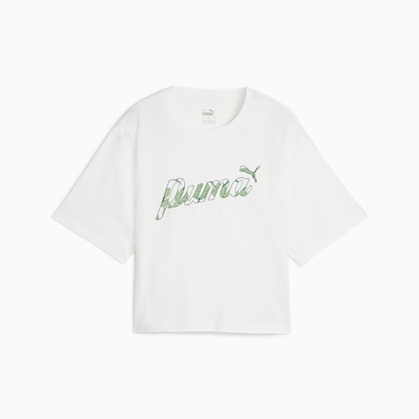 ウィメンズ ESS+ ブロッサム グラフィック 半袖 Tシャツ, PUMA White, extralarge-JPN