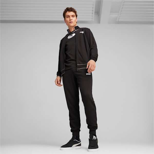 メンズ スウェット トラックスーツ 上下セット, PUMA Black, extralarge-JPN