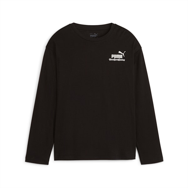 キッズ ボーイズ ESSプラス MID 90s 長袖 Tシャツ 120-160cm, PUMA Black, extralarge-JPN