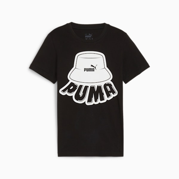 キッズ ボーイズ ESSプラス MID 90s グラフィック 半袖 Tシャツ 120-160cm, PUMA Black, extralarge-JPN