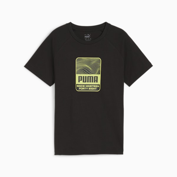 キッズ ボーイズ アクティブ スポーツ グラフィック 半袖 Tシャツ 120-160cm, PUMA Black, extralarge-JPN