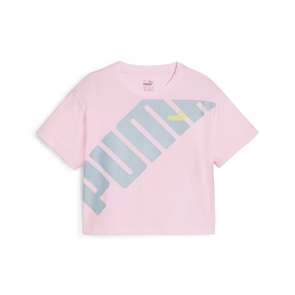 キッズ ガールズ プーマ パワー クロップド 半袖 Tシャツ 120-160cm, Whisp Of Pink, extralarge-JPN